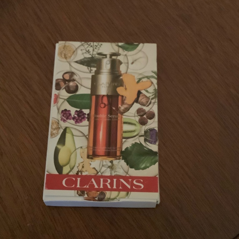 Clarins Double Serum in Red and Gold Packaging